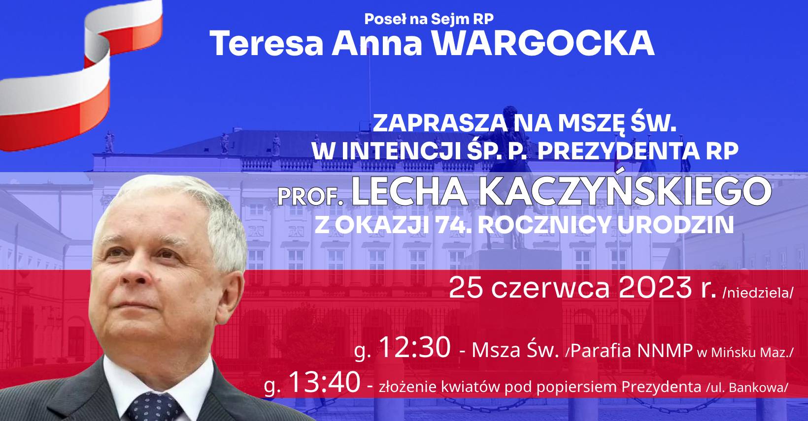 Msza Św. w intencji śp.p. Prezydenta RP prof. Lecha Kaczyńskiego