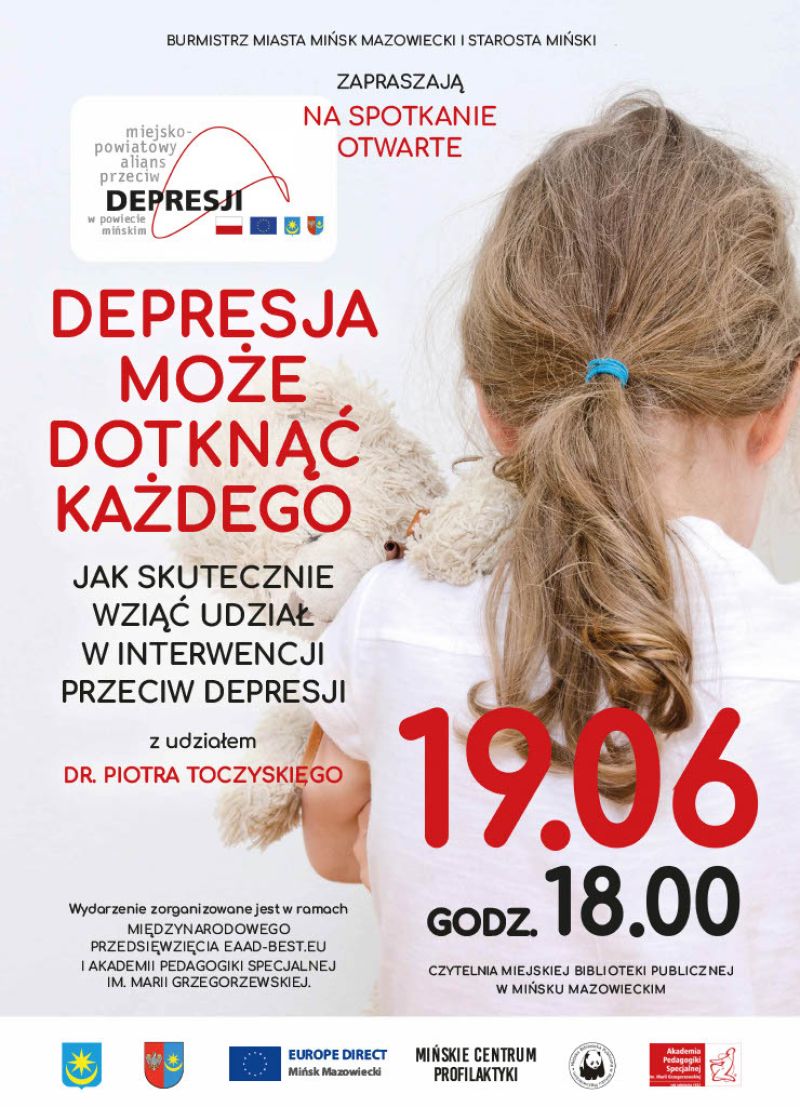 Alians Przeciw Depresji - zapraszamy na wykład dr. Piotra Toczyskiego