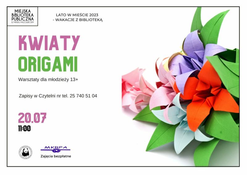 Kwiaty Origami – warsztaty dla młodzieży