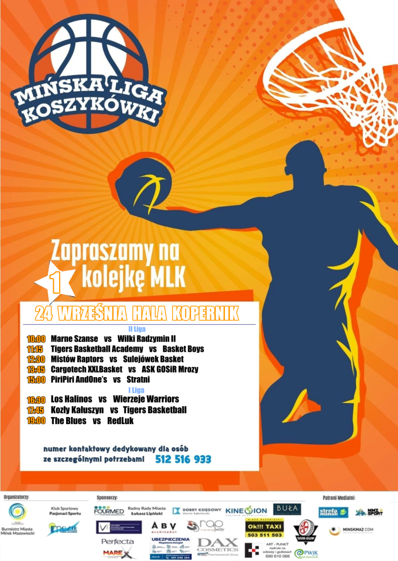 1 kolejka Mińskiej Ligi Koszykówki