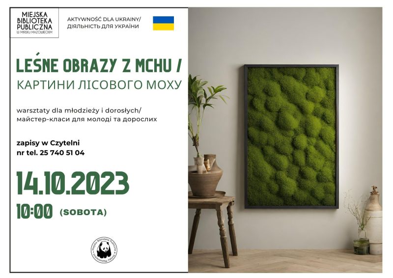 Leśne obrazy z mchu - warsztaty w MBP
