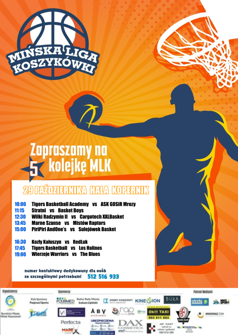 5 kolejka Mińskiej Ligi Koszykówki