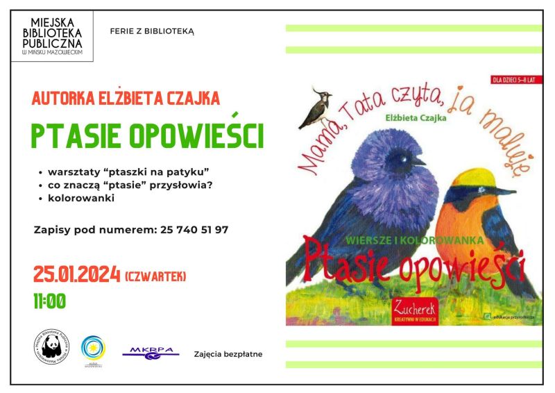 Ptasie opowieści - warsztaty w MBP