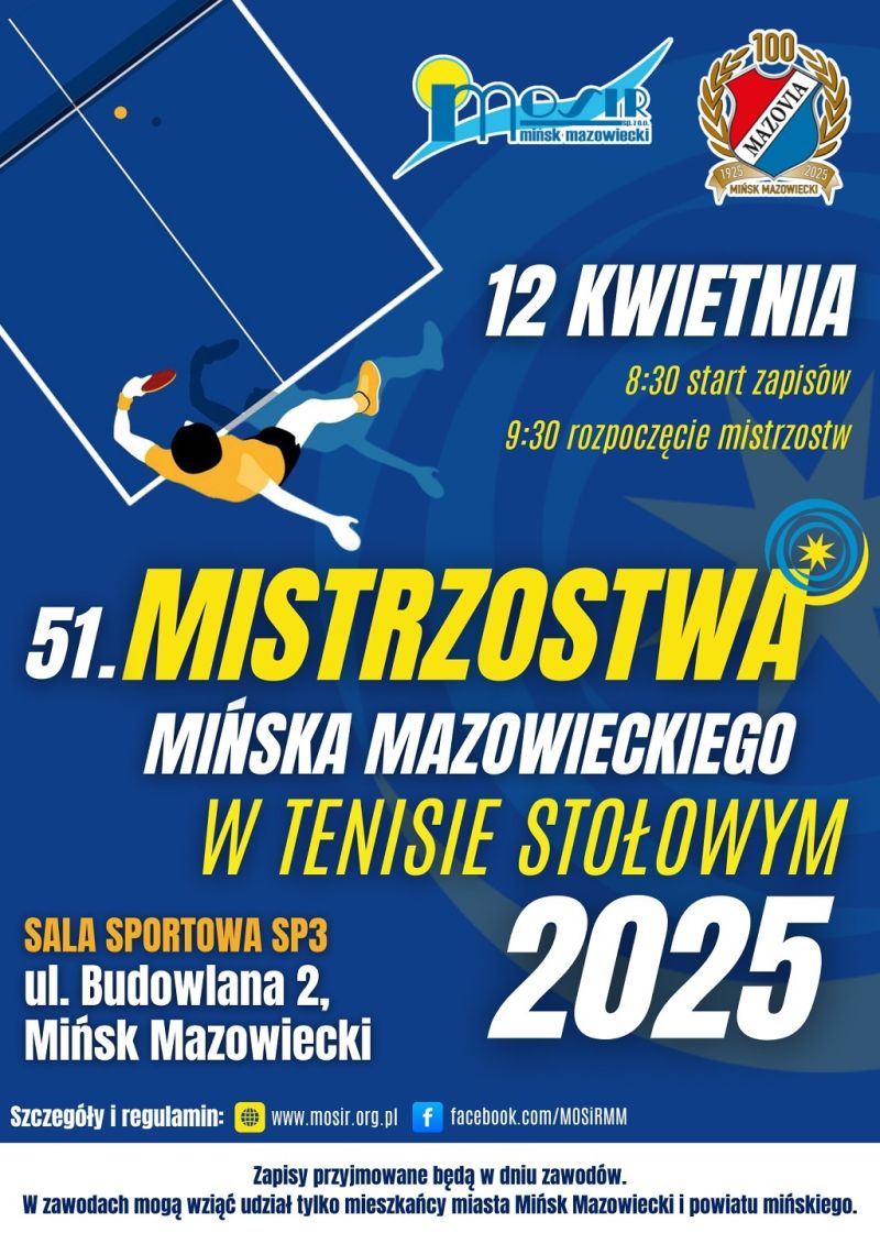 Mistrzostwa Mińska Mazowieckiego w Tenisie Stołowym