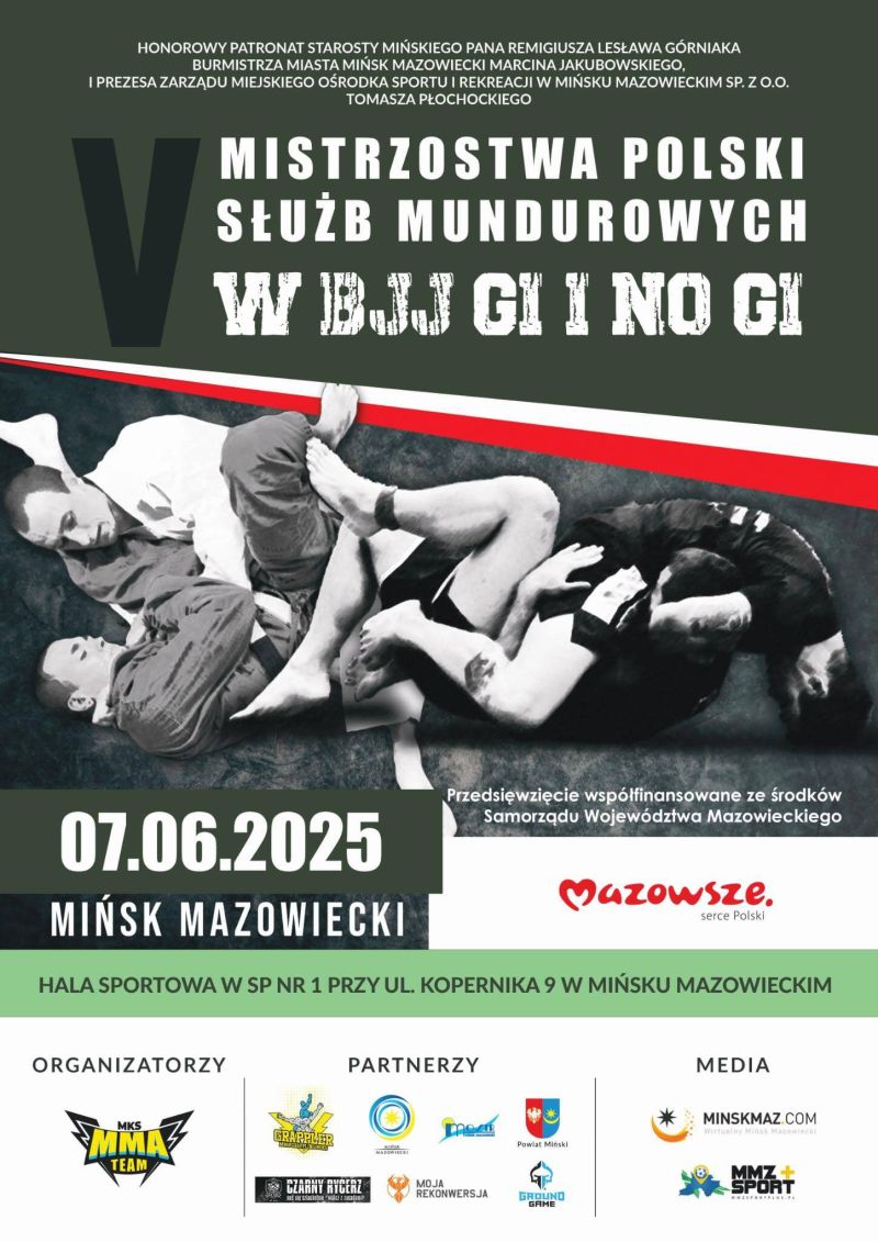 V Mistrzostwa Polski Służb Mundurowych w Brazylijskim Jiu Jitsu GI I NO GI 2025