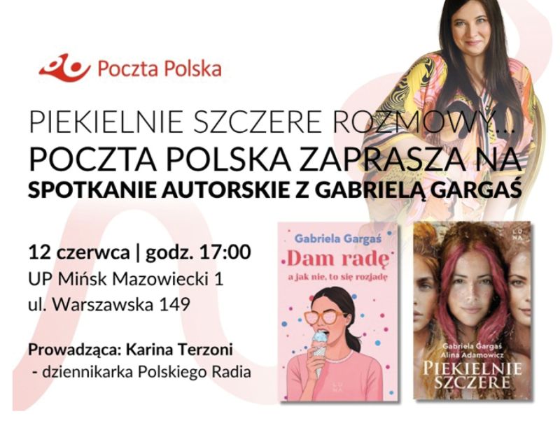 Piekielnie szczere rozmowy… Poczta Polska zaprasza na spotkanie z Gabrielą Gargaś