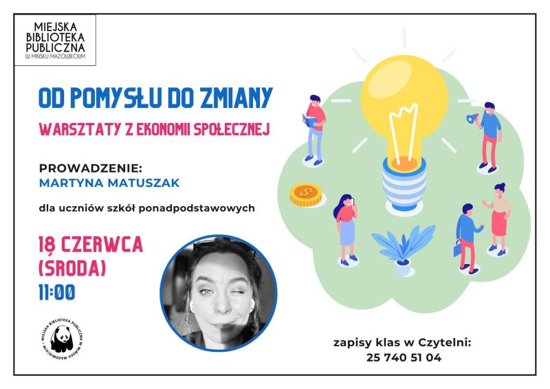 „Od pomysłu do zmiany – warsztaty z ekonomii społecznej” dla uczniów