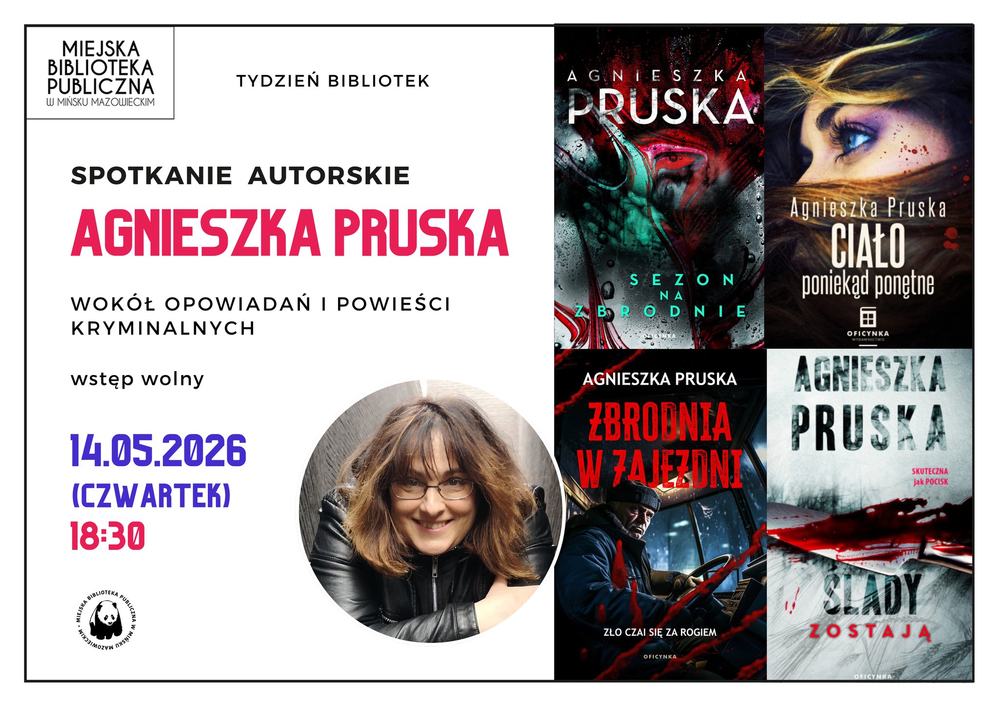 Spotkanie z&nbsp;Agnieszką Pruską/Tydzień bibliotek