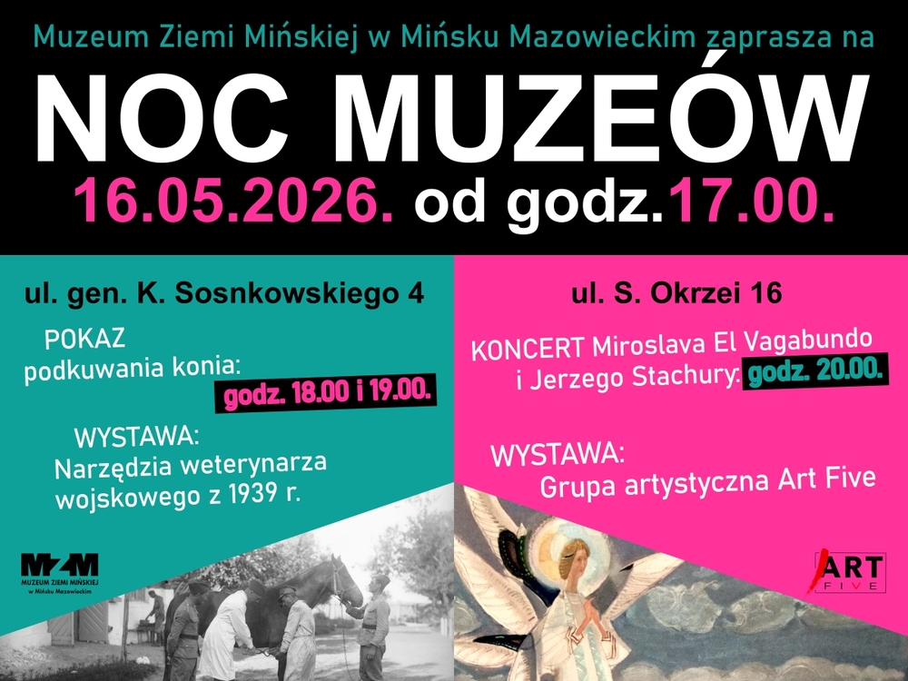 Noc pełna historii i&nbsp;sztuki &ndash; Noc Muze&oacute;w 2026 w&nbsp;Mińsku Mazowieckim!