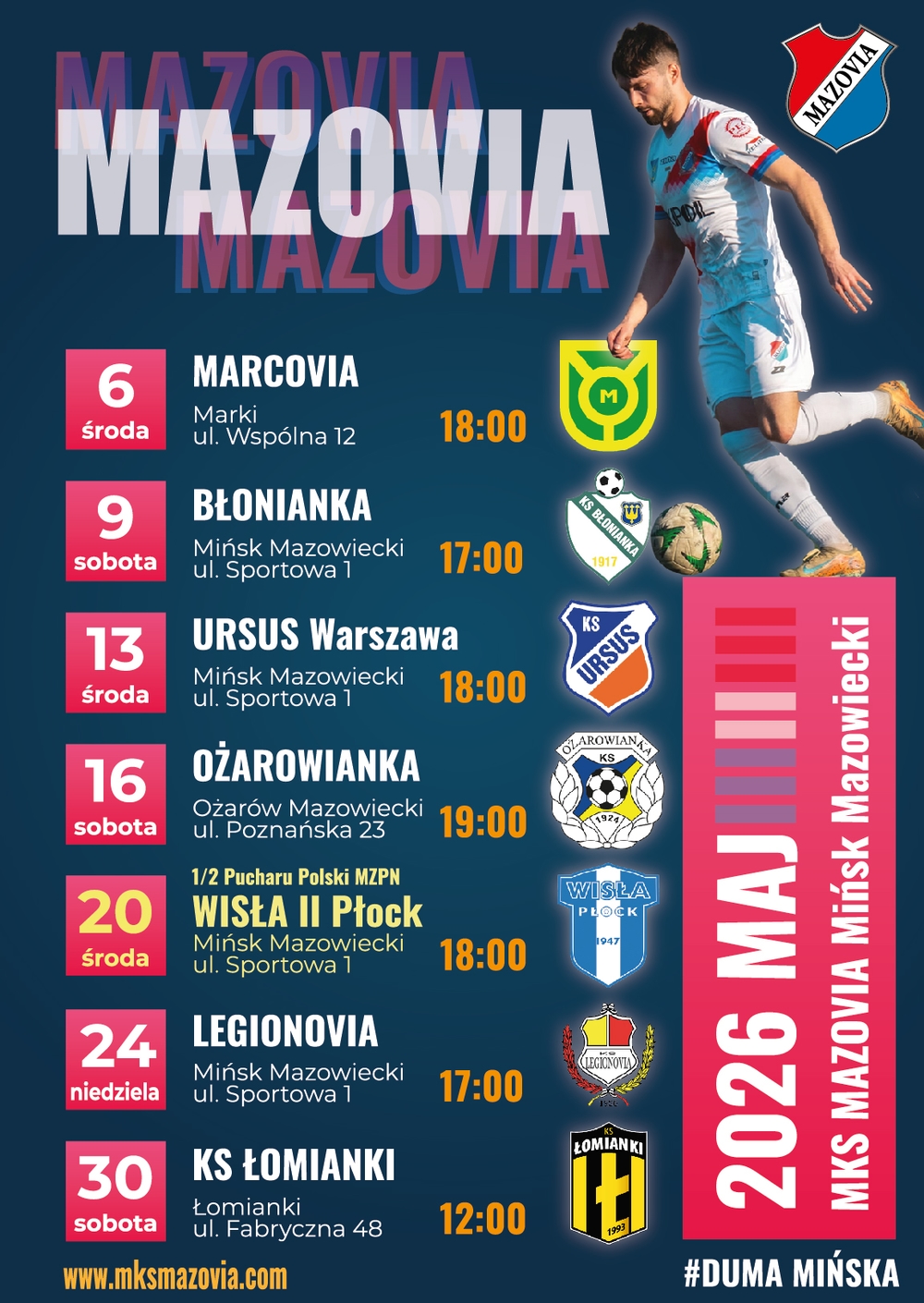 Piłkarski Maj z&nbsp;Mazovią!