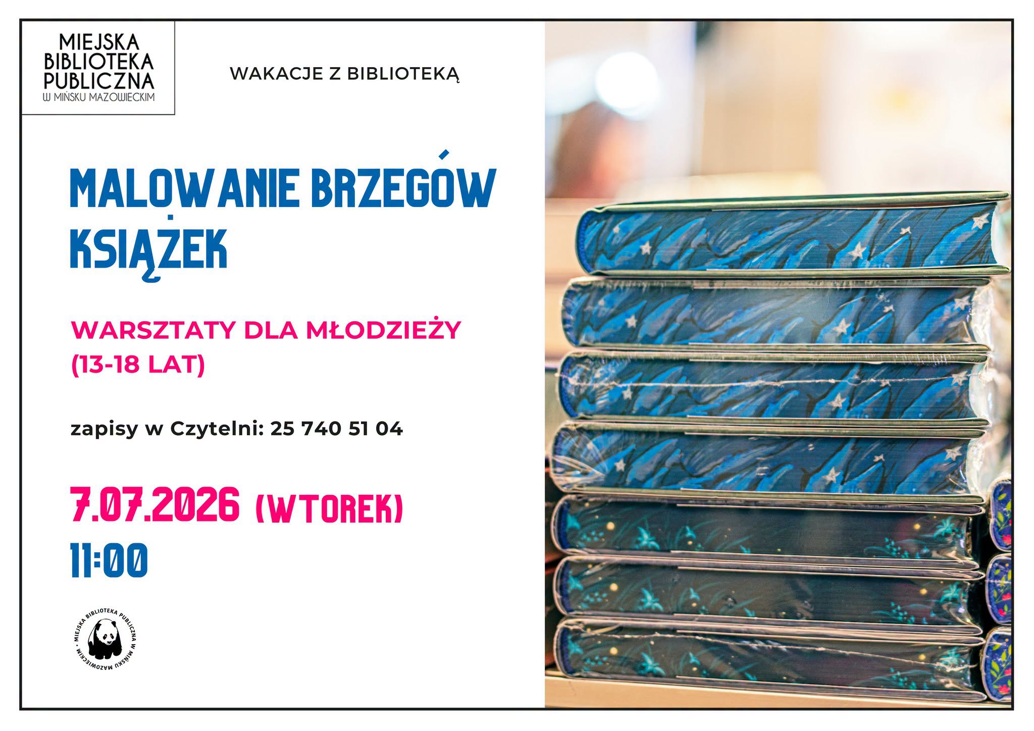 Wakacje z&nbsp;biblioteką: Warsztaty malowania brzeg&oacute;w książek!