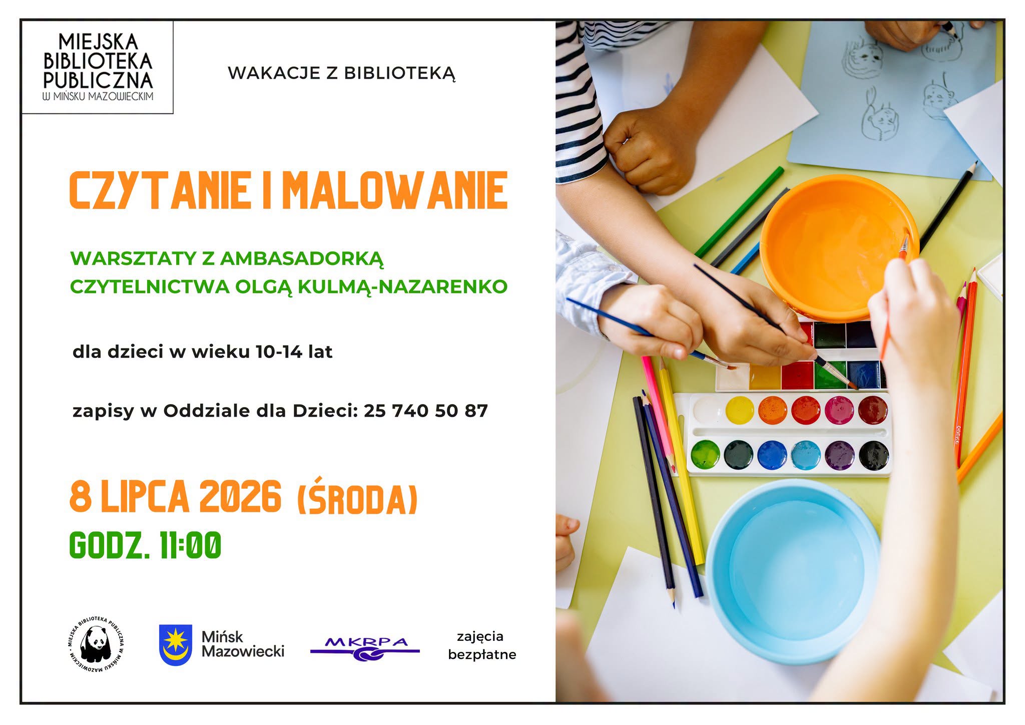 Wakacje z&nbsp;Biblioteką: Czytanie i&nbsp;malowanie