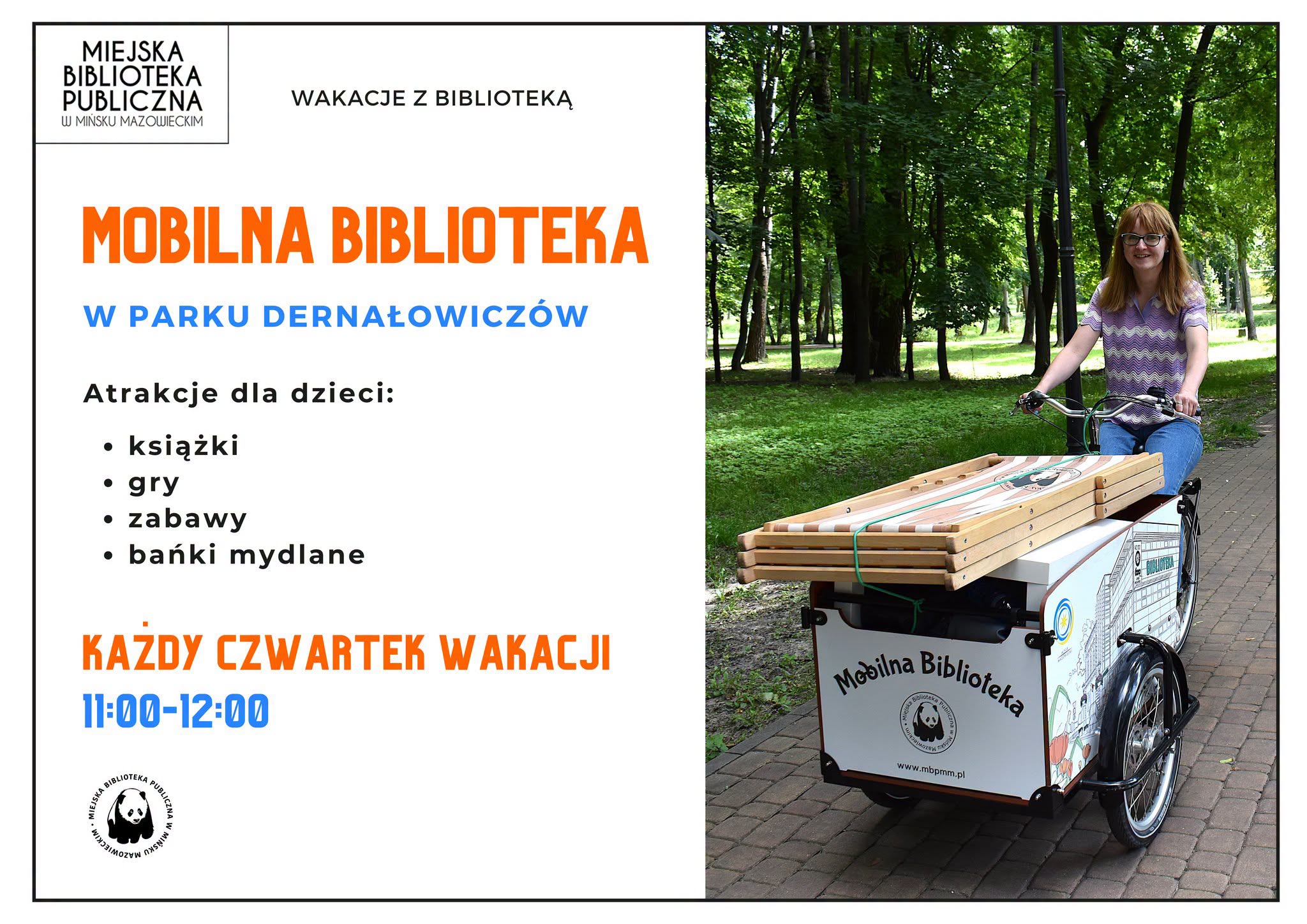 Wakacje z&nbsp;Biblioteką: Mobilna Biblioteka w&nbsp;Parku Dernałowicz&oacute;w