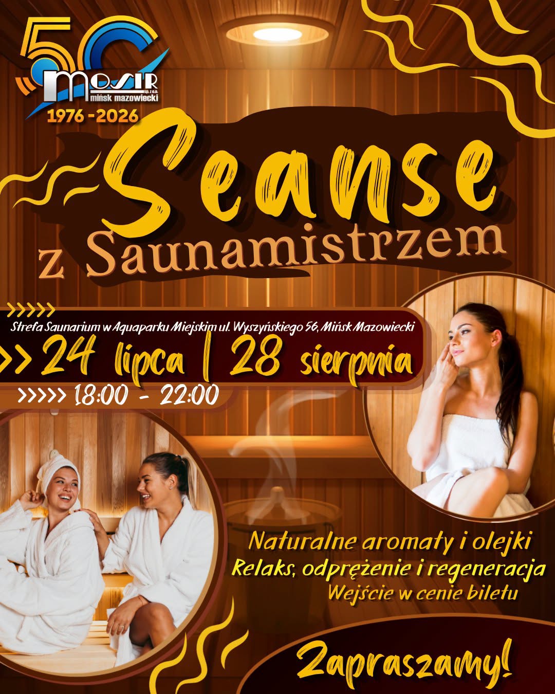 Seanse z&nbsp;Saunamistrzem w&nbsp;Aquaparku Miejskim