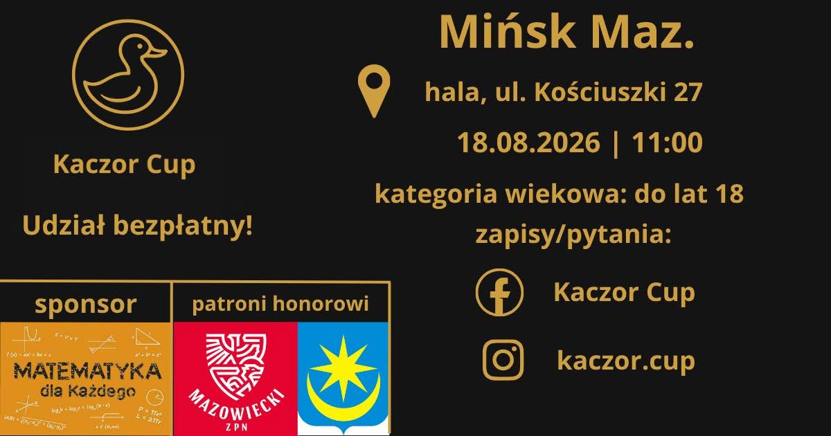 Amatorski turniej piłki nożnej dla młodzieży Kaczor Cup