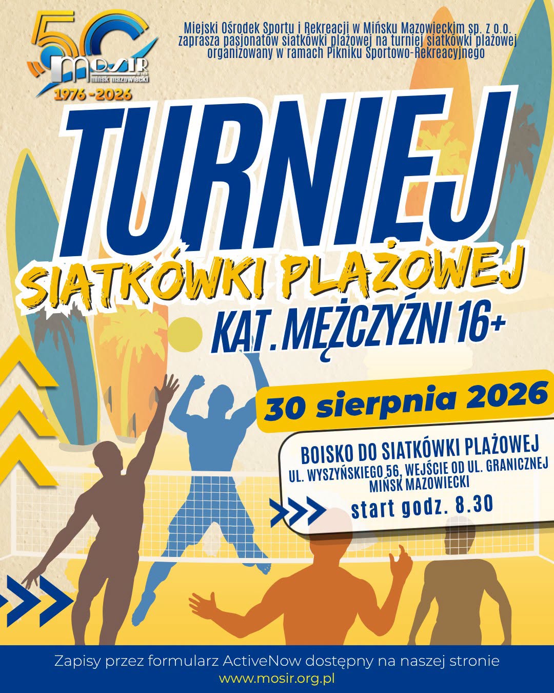Turniej Siatk&oacute;wki Plażowej Mężczyzn w&nbsp;ramach Pikniku Sportowo-Rekreacyjnego
