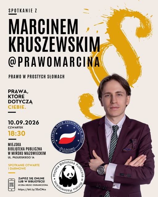 spotkania z&nbsp;Marcinem Kruszewskim - Prawo Marcina