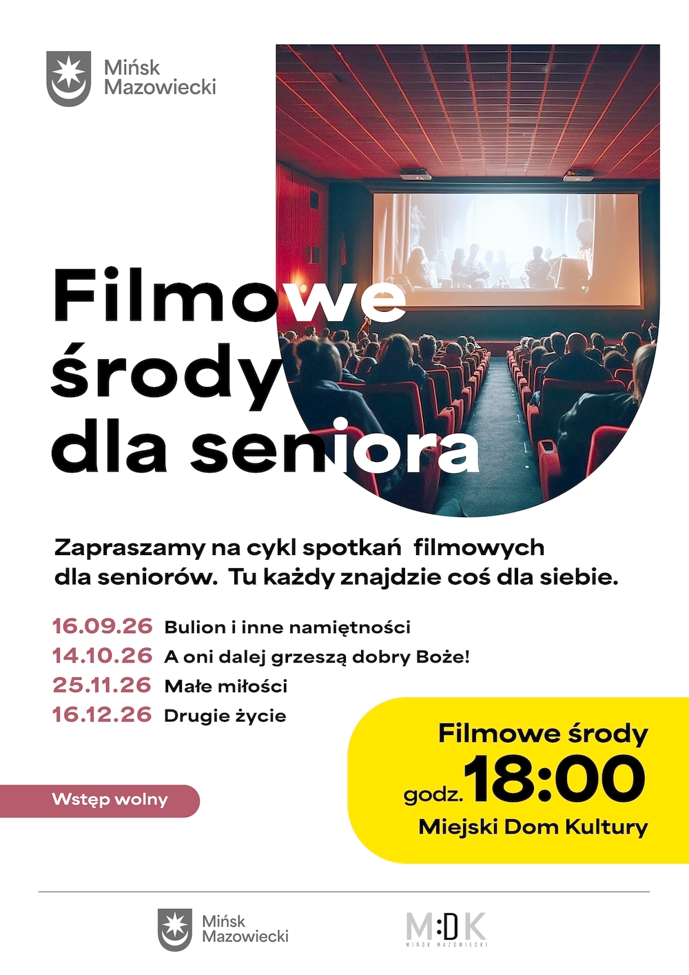 Filmowe środy dla seniora
