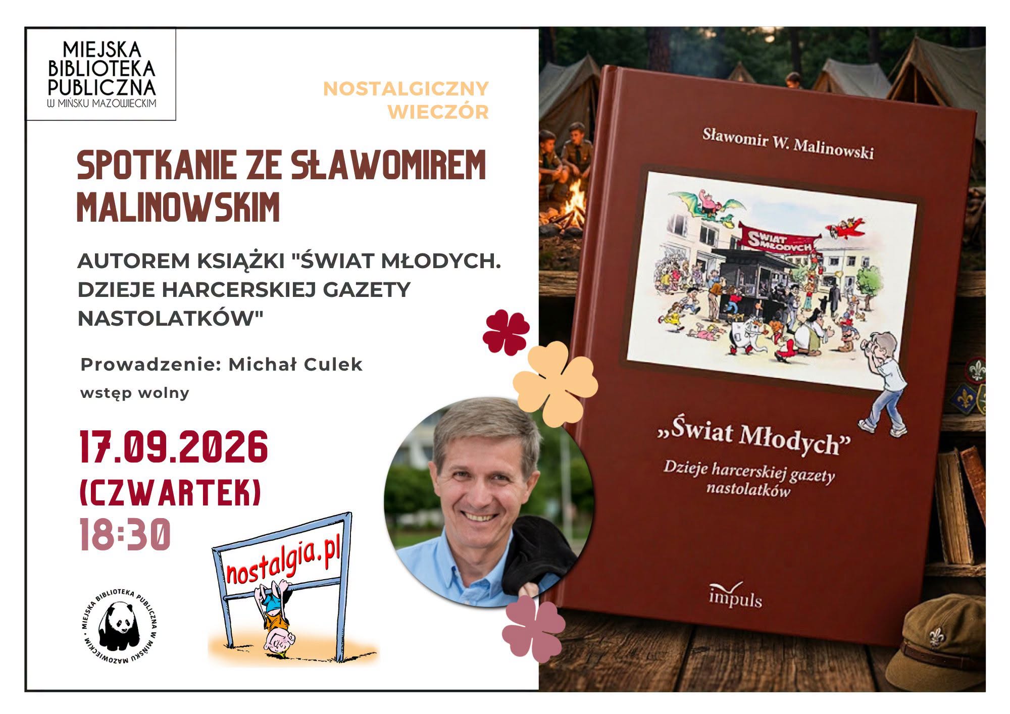 "Świat Młodych. Dzieje harcerskiej gazety nastolatk&oacute;w" - Spotkanie ze Sławomirem Malinowskim