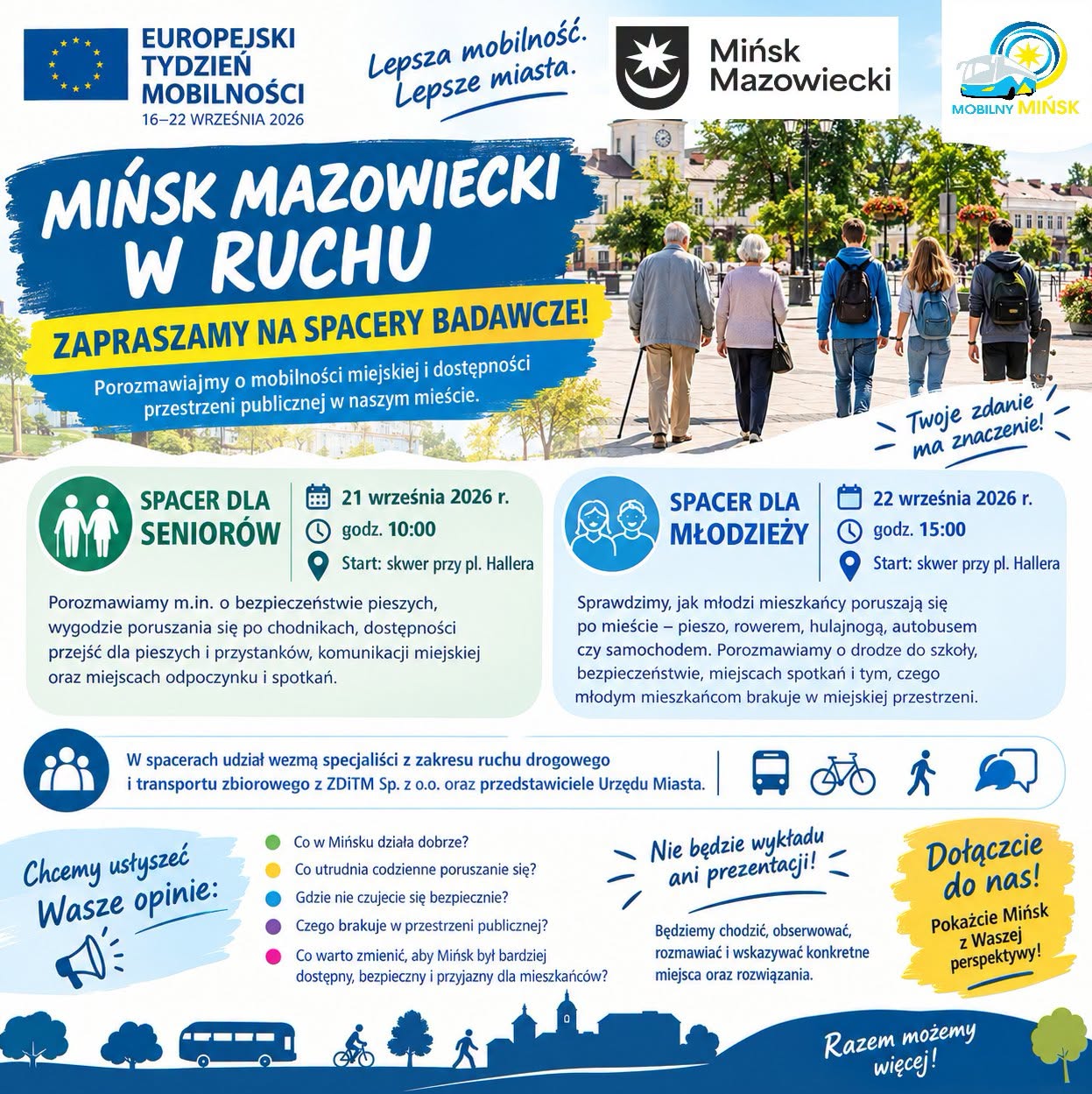 Mińsk Mazowiecki w&nbsp;ruchu &ndash; zapraszamy na spacery badawcze