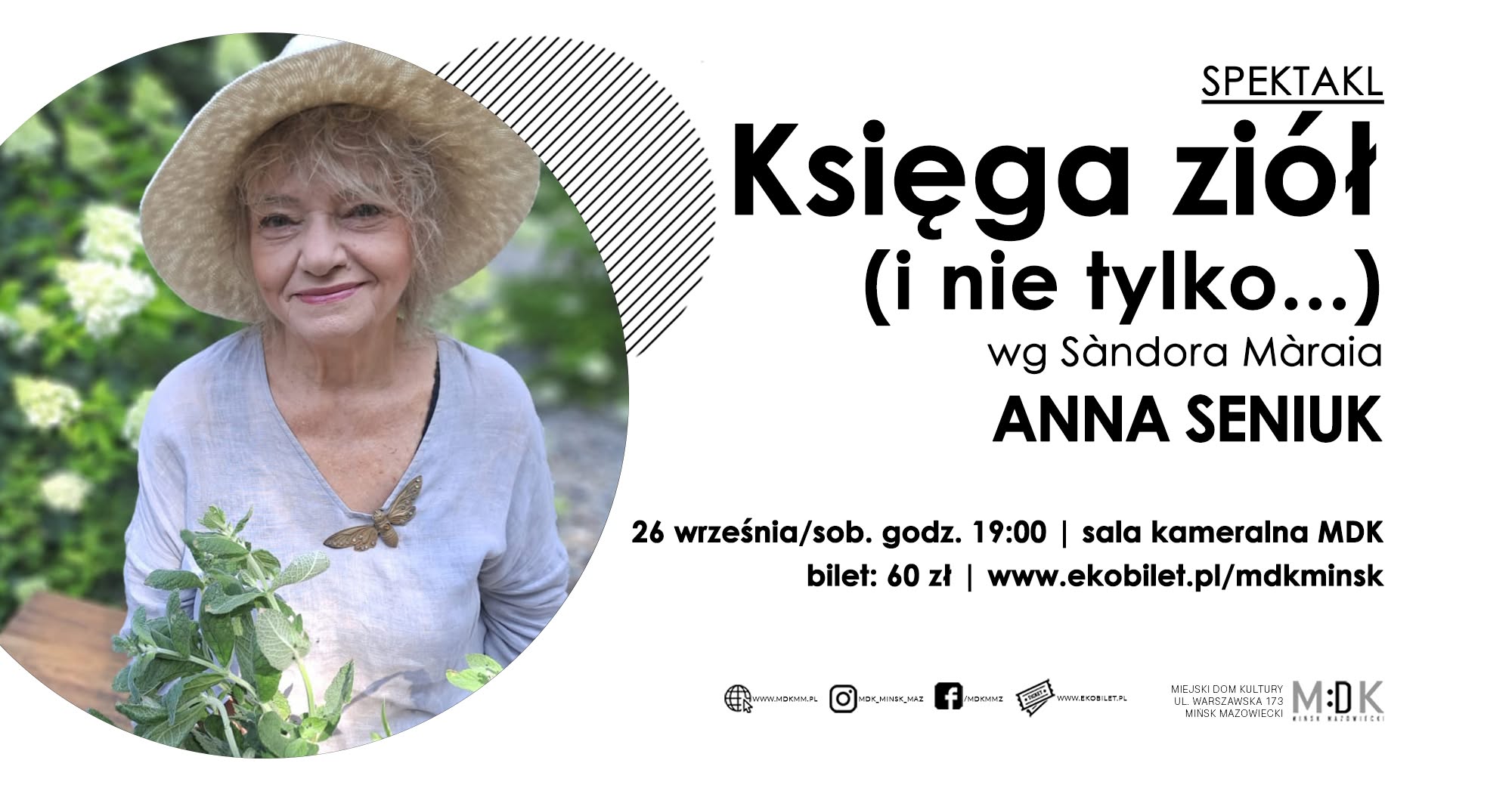 Księga zi&oacute;ł (i&nbsp;nie tylko...)" &ndash; Anna Seniuk w&nbsp;wyjątkowym monodramie w&nbsp;MDK!