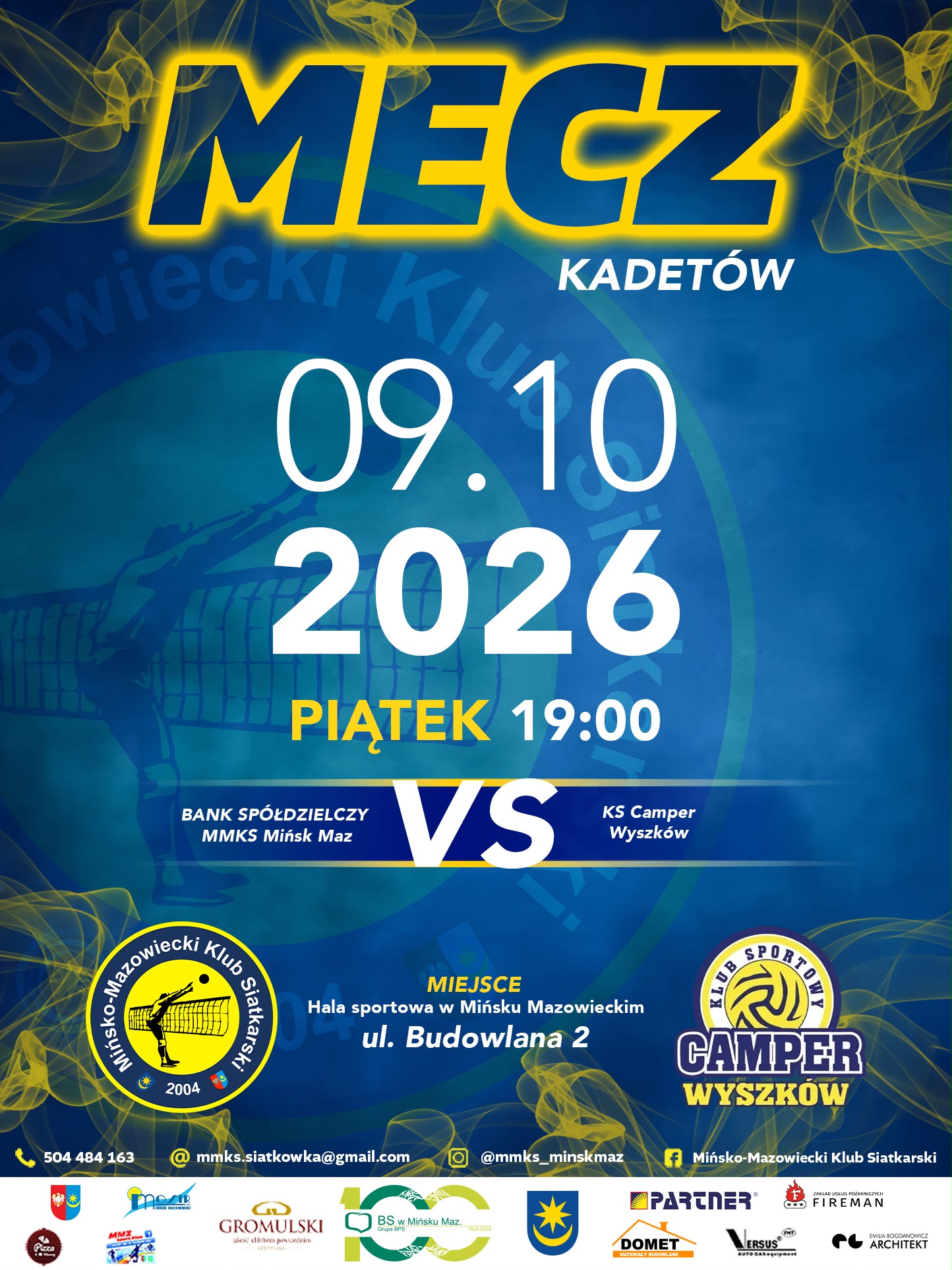 Mecz kadet&oacute;w MMKS Mińsk Mazowiecki!