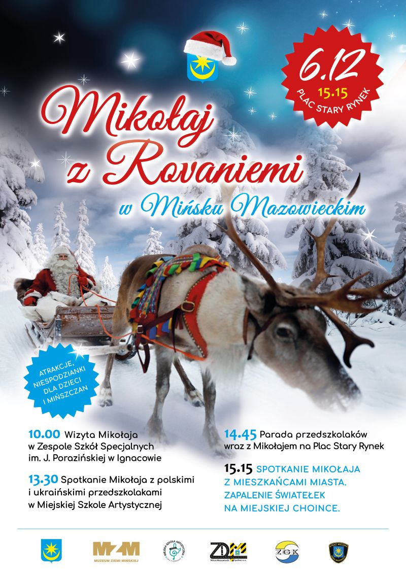 Mikołaj z Rovaniemi w Mińsku Mazowieckim