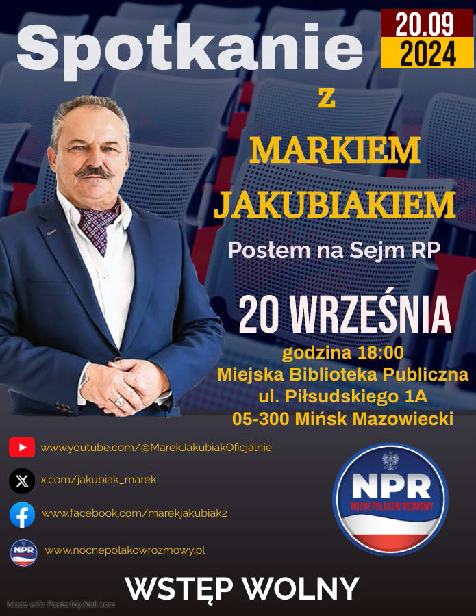 Marek Jakubiak w Mińsku Mazowieckim