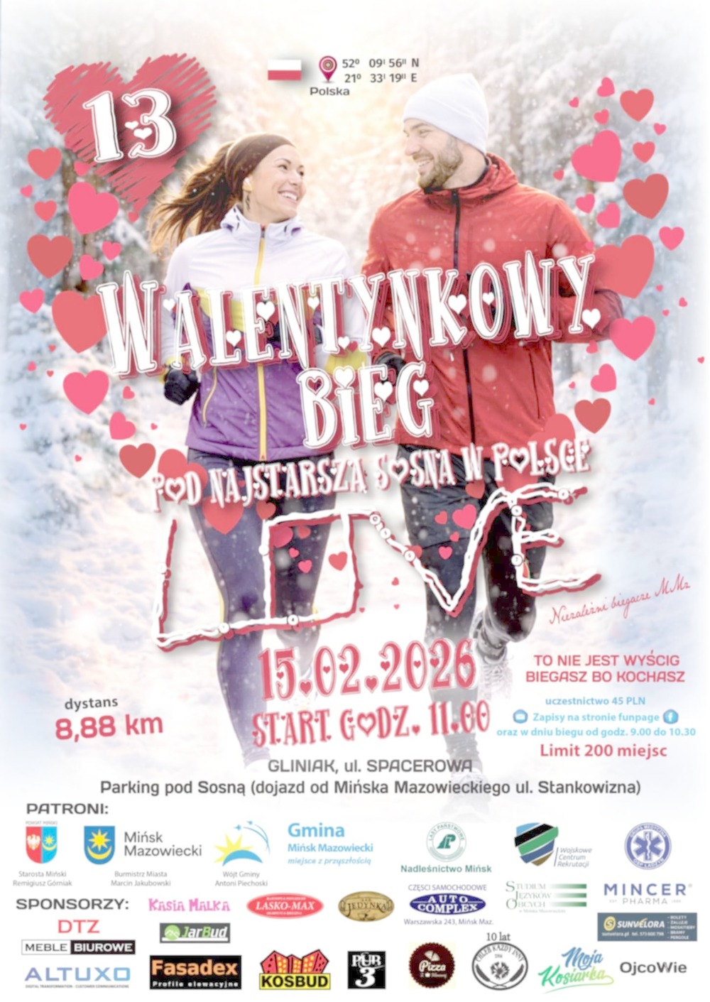 13. Walentynkowy Bieg pod Najstarszą Sosną w Polsce