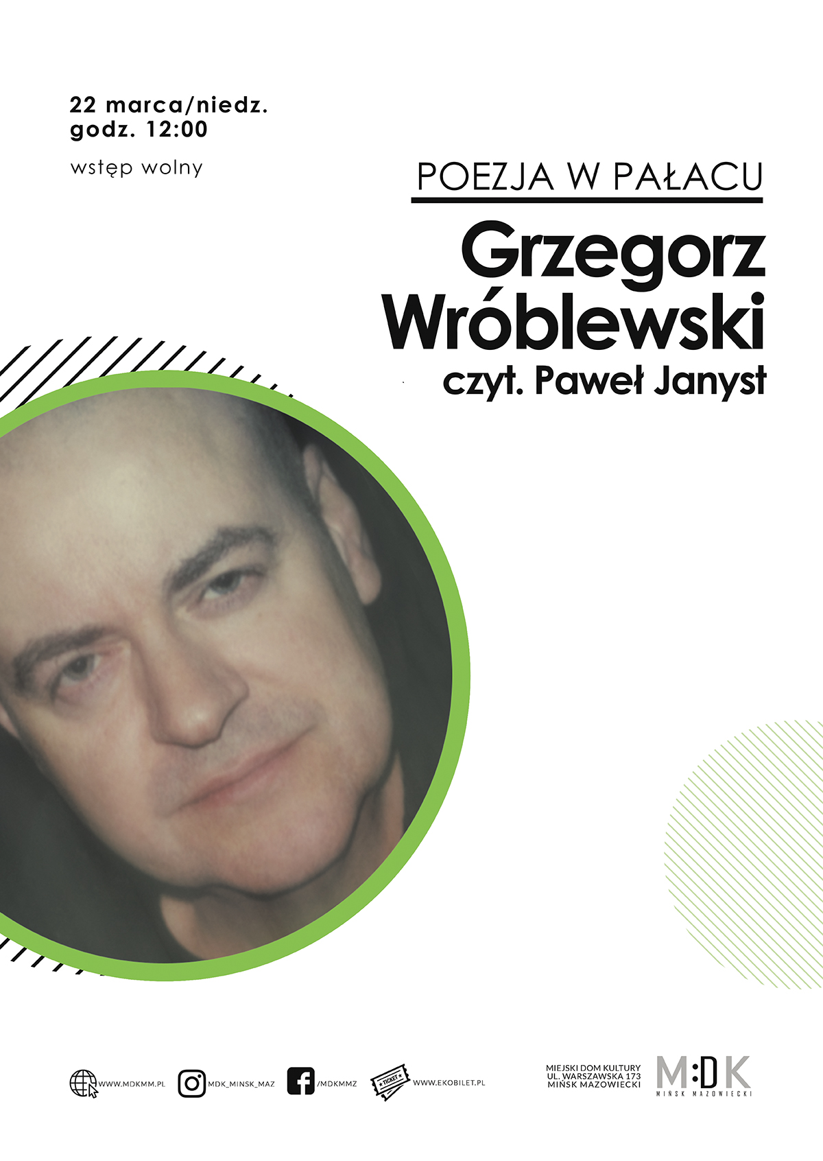 [wydarzenie odwołane]  Grzegorz Wróblewski - Poezja w Pałacu
