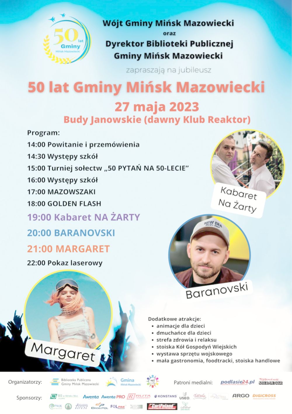 Jubileusz 50-lecia Gminy Mińsk Mazowiecki - gwiazdy Margaret i Baranovski