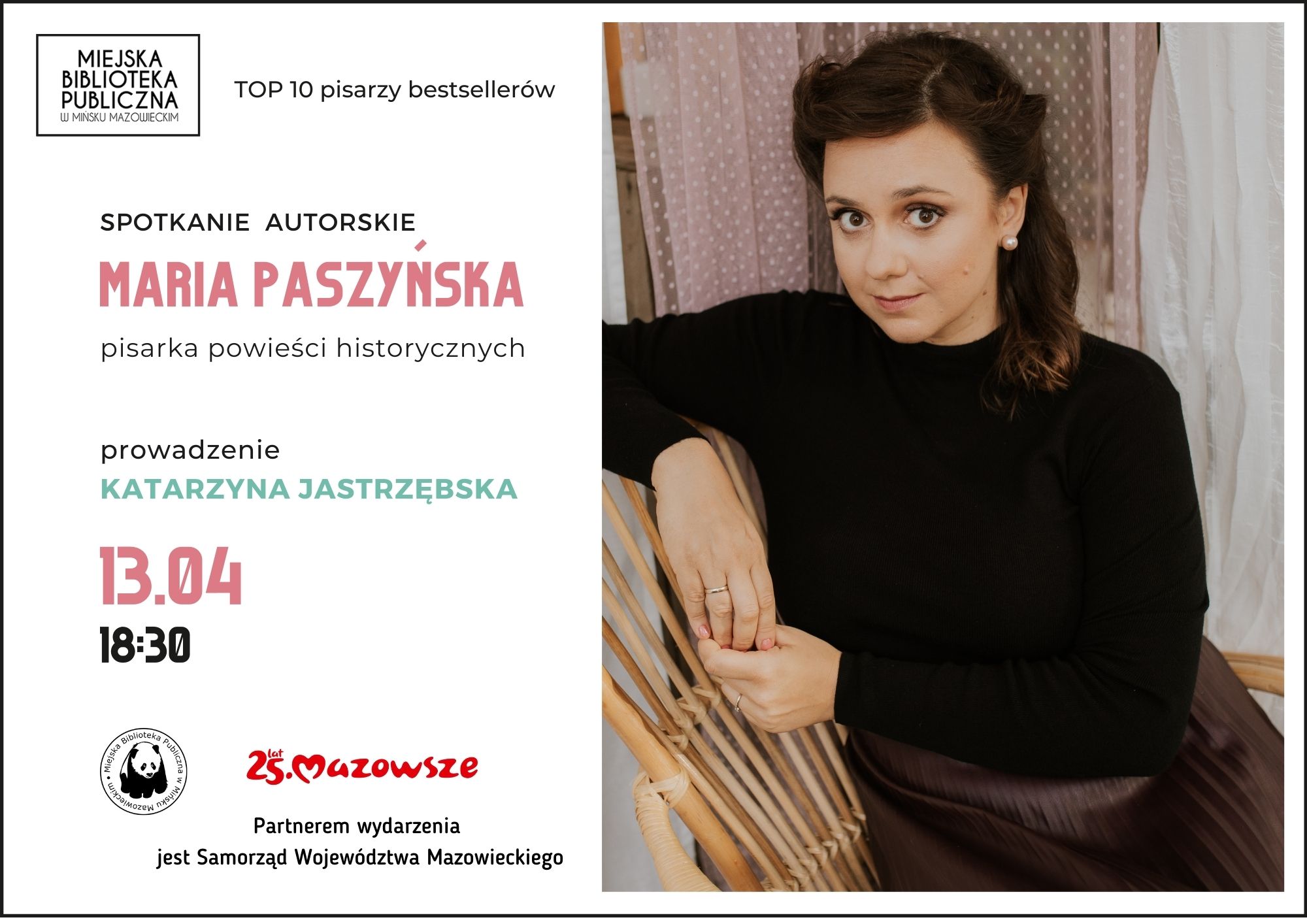 Spotkanie autorskie z Marią Paszyńską 