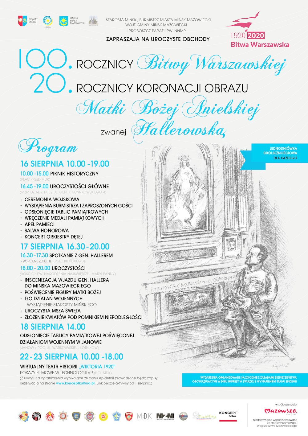 100. rocznica Bitwy Warszawskiej i 20. rocznica koronacji obrazu Matki Bożej Anielskiej zwanej Hallerowską