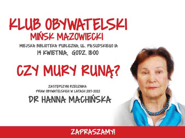 Spotkanie z dr Hanną Machińską